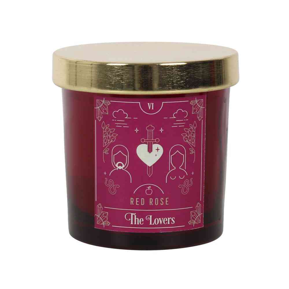 Something Different - The Lovers Tarot Red Rose Scented Candle - Multicolours